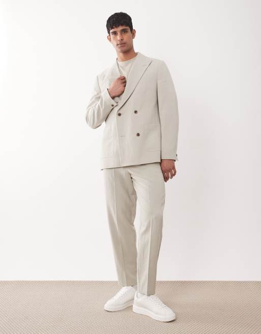 ASOS DESIGN regular double breasted suit in sage green, 2 of 3
