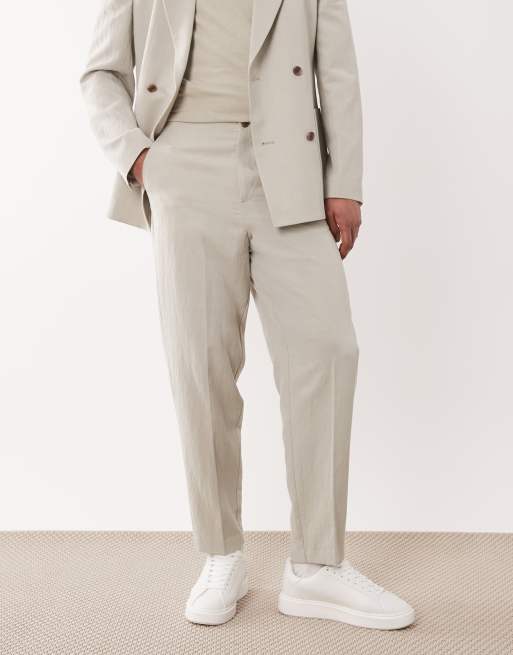 ASOS DESIGN relaxed tapered suit trousers in sage green, 2 of 5
