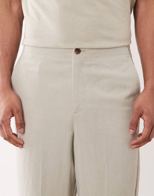 ASOS DESIGN relaxed tapered suit trousers in sage green, 5 of 5