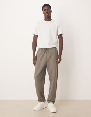 Asos Design Relaxed Tapered Sweatpants In Gray