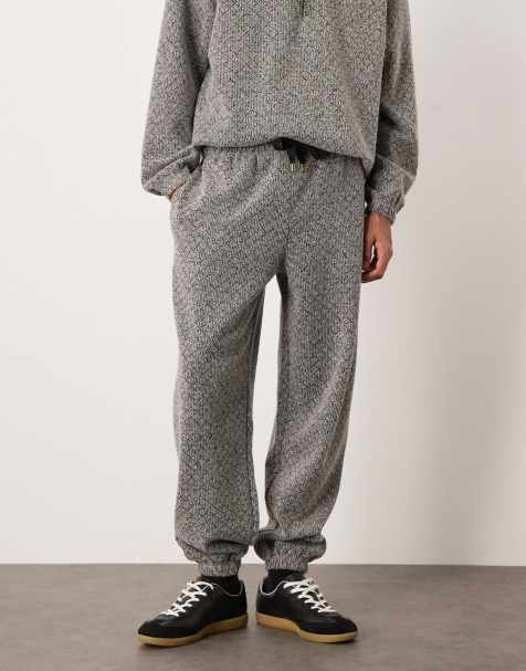 ASOS DESIGN relaxed trackies in brown (Part of a set) - view 1