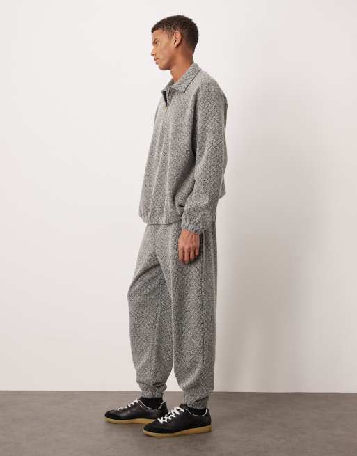 ASOS DESIGN relaxed trackies in brown (Part of a set), 3 of 5