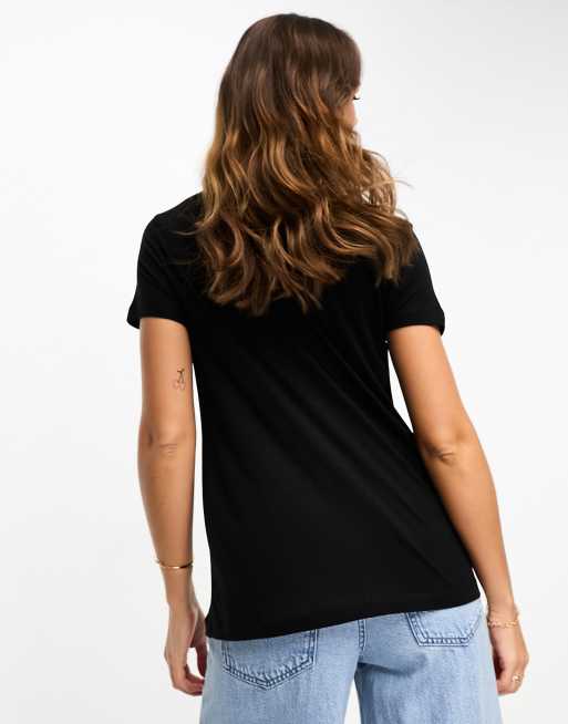 ASOS DESIGN relaxed v-neck t-shirt in black