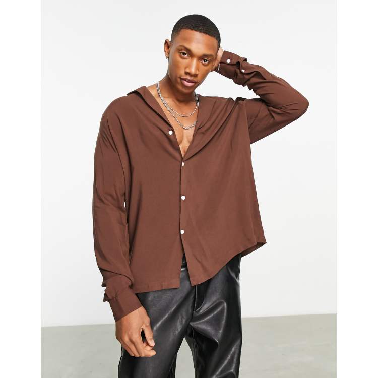brown shirt asos