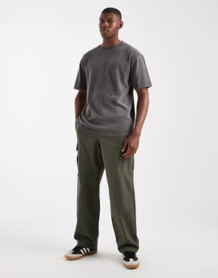 Asos Design Relaxed Washed T-shirt In Gray