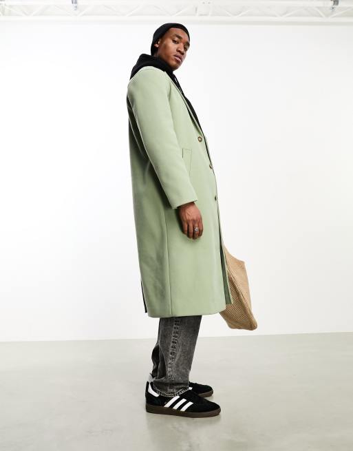 Wool look trench on sale coat