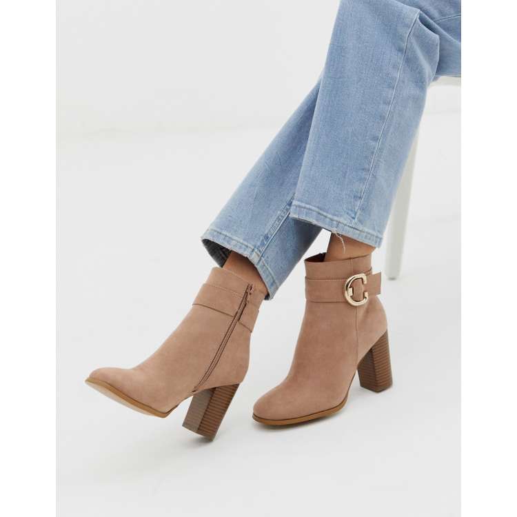 Taupe booties hot sale no heel