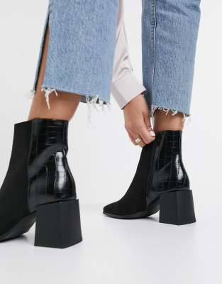 bottines talon carré