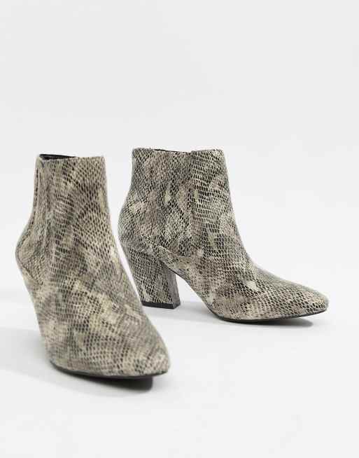 Asos snake print outlet boots