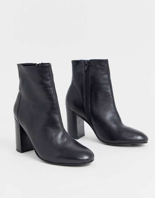 Bottines cuir cheap talon carré