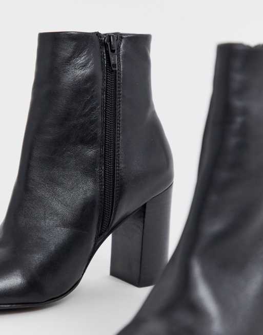 ASOS DESIGN – Rescue – Svarta boots av läder med blockklack, 3 av 4