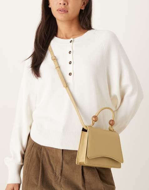 ASOS DESIGN resin ball top handle crossbody bag with detachable strap in pistachio green - view 1