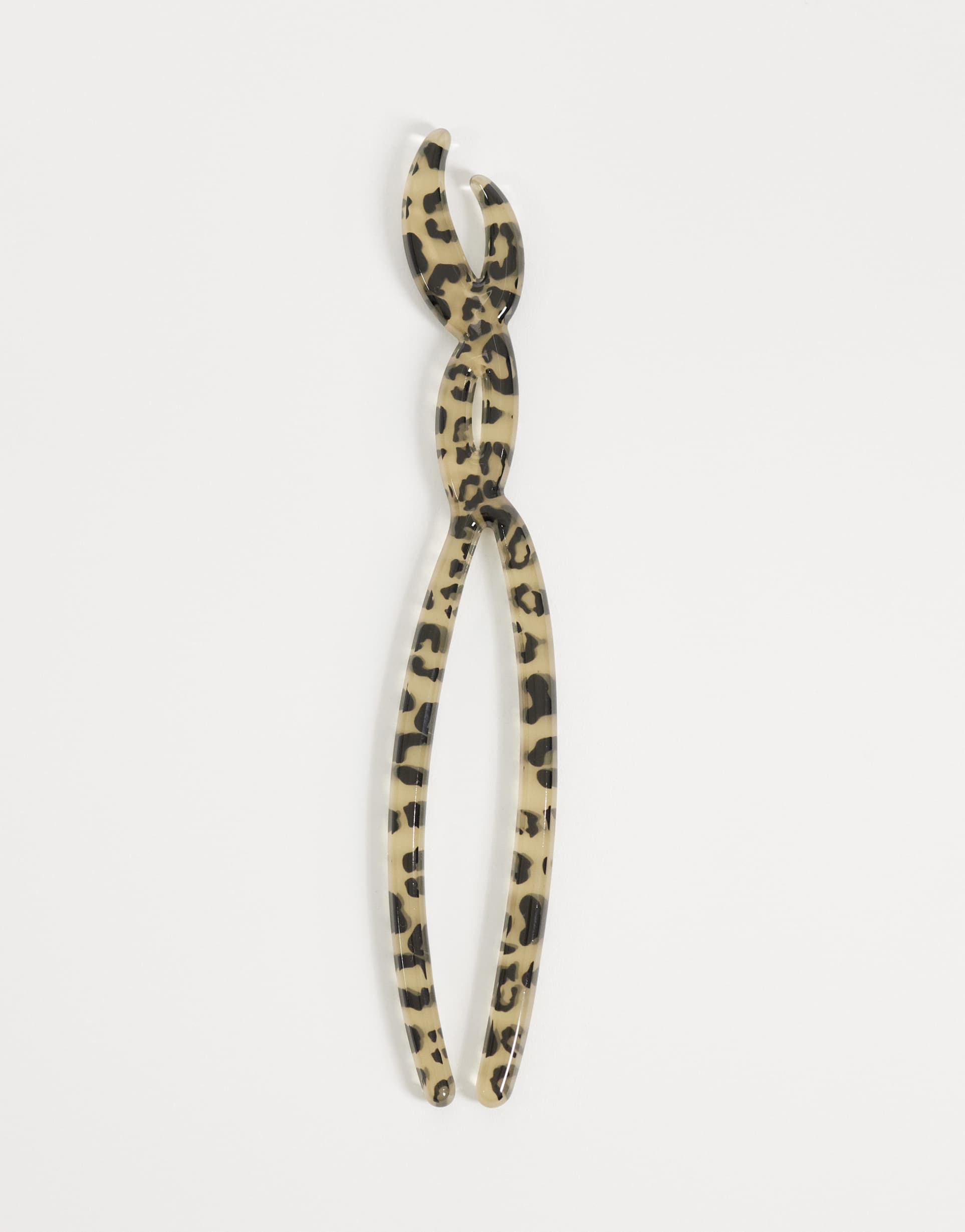 asos design resin hair pin with dalmatian print