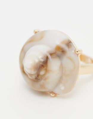 Asos Design Resin Shell Ring
