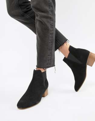 asos black suede ankle boots