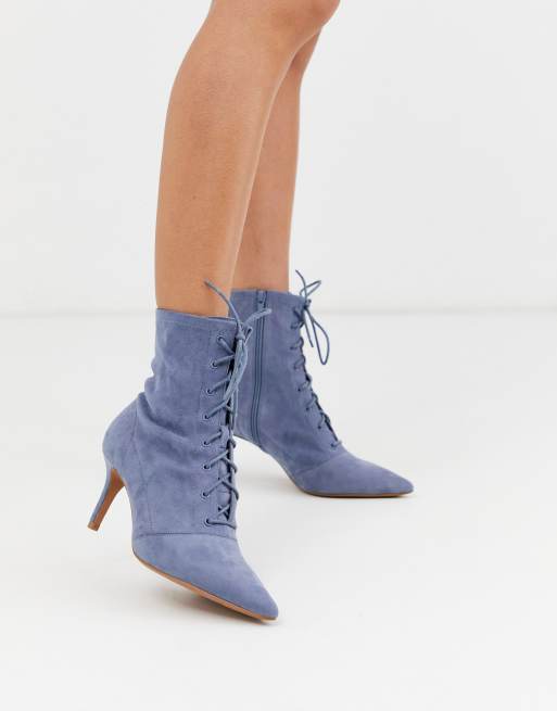 Lace up boots with cheap small heel