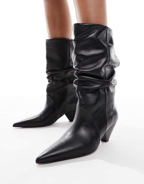 ASOS DESIGN - Restless - Ruime laarzen van premium leer in zwart - view 1
