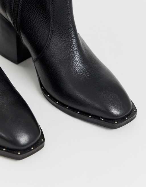 Asos black 2025 studded boots