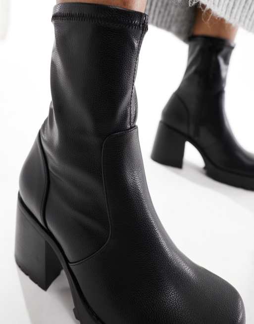 ASOS DESIGN - Retreat - Bottes souples larges à talon mi-haut - Noir, 2 de 4