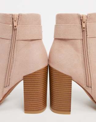 taupe heeled ankle boots