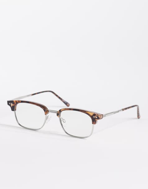 ASOS DESIGN retro glasses in tortoise frame with clear lens - view 1