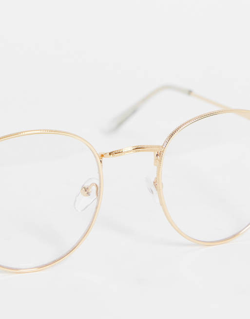 Gold clear deals glasses