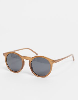 brown frame sunglasses