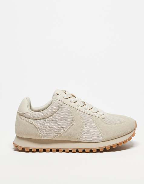ASOS DESIGN retro sneakers in beige - view 1