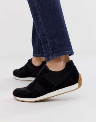 black retro trainers