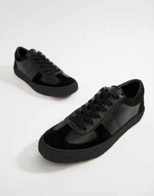 black retro trainers
