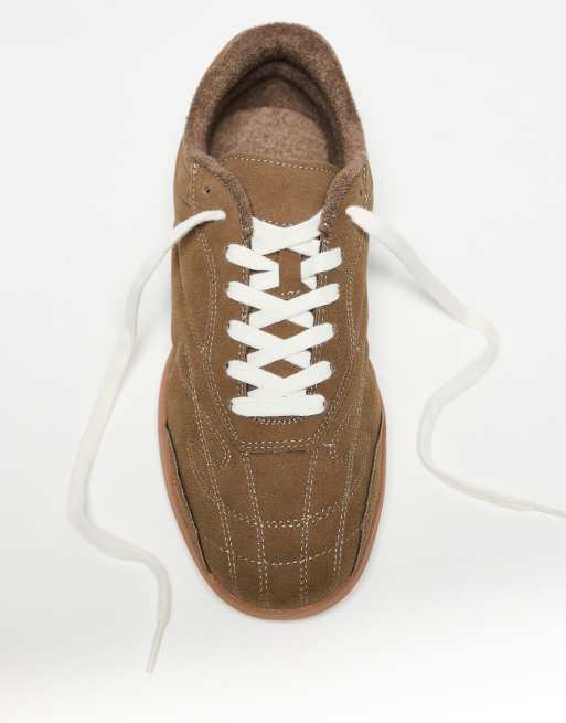ASOS DESIGN - Retro sneakers in bruin met rubberen zool, 4 van 4