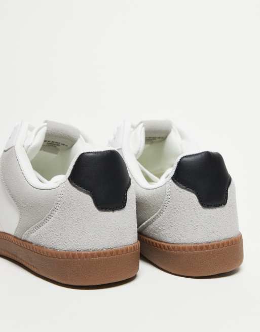 ASOS DESIGN retro sneakers in white with gum sole, 3 of 4