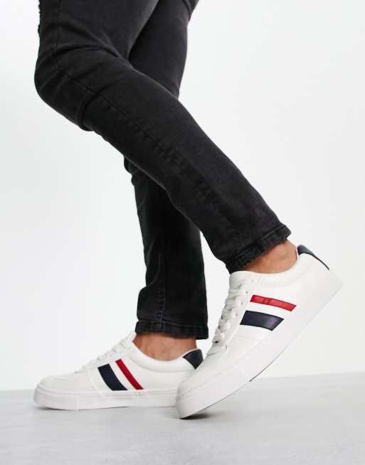 White shoes red stripe sale