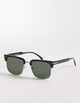 ASOS DESIGN ASOS DESIGN retro sunglasses in black frame with G15 lens