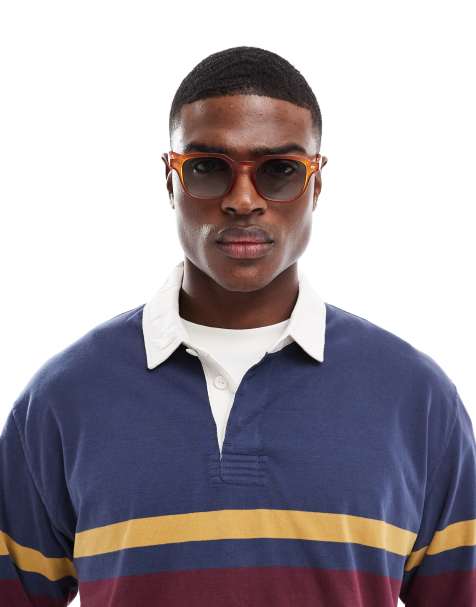 ASOS DESIGN retro sunglasses in matte tan - view 1