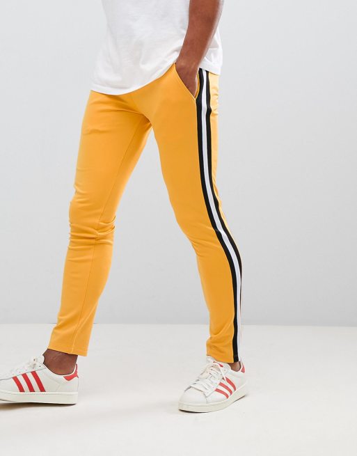 Asos design skinny joggers with side stripe shop