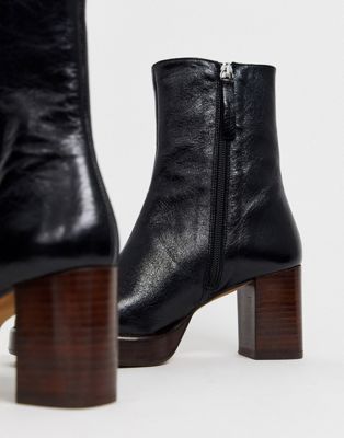 leather platform boots