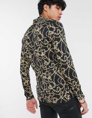 chain print sweatshirt