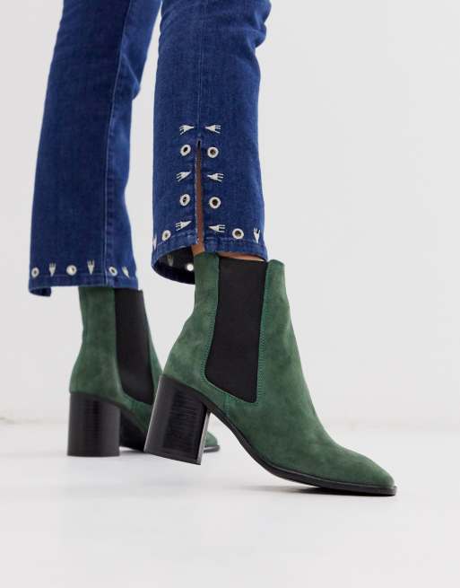 Bottines cheap daim vert