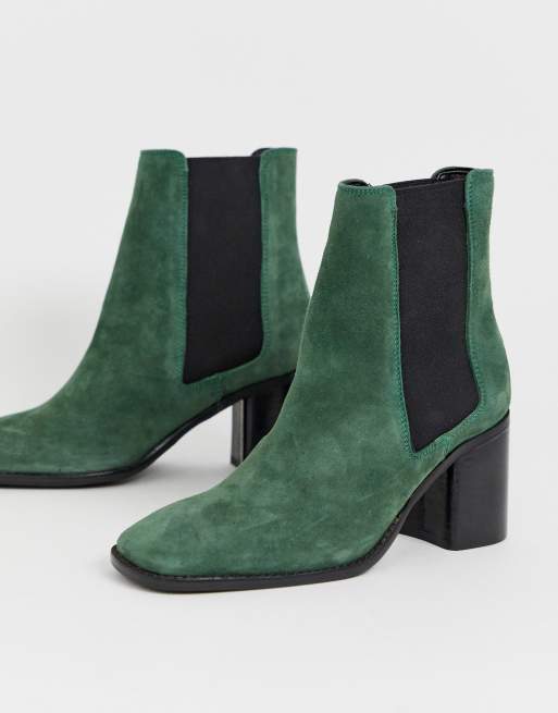 Bottines daim outlet vert