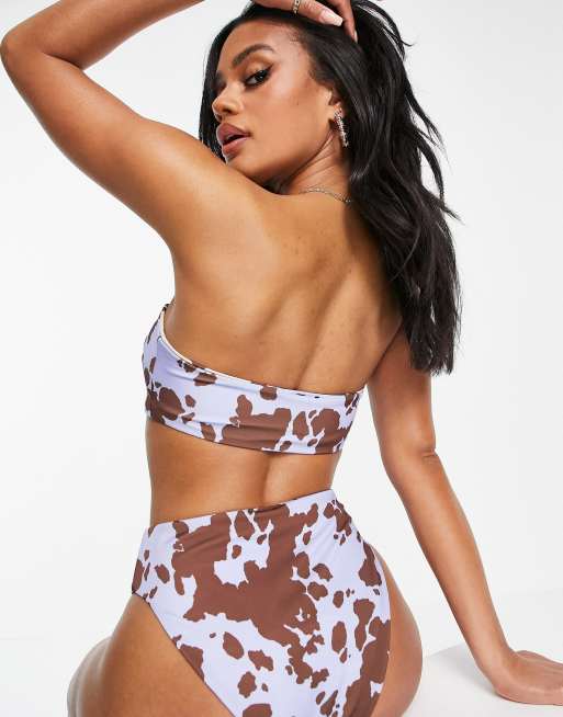 Cow on sale print bikinis