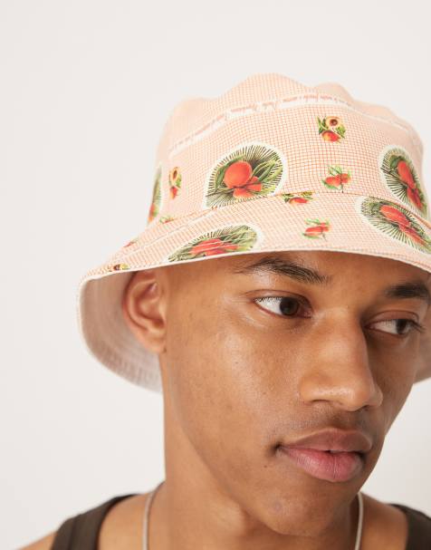 ASOS DESIGN reversible bucket hat with vintage fruit print - view 1