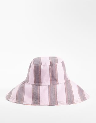 Asos Design Reversible Canvas Hat In Multi