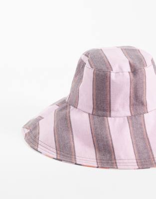 Asos Design Reversible Canvas Hat In Multi