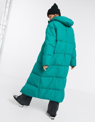 long green puffer coat