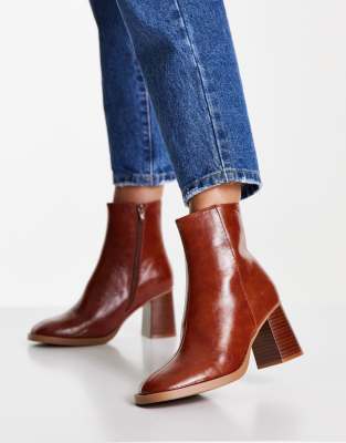 ASOS DESIGN Revival Bottines talon carr et bout rond