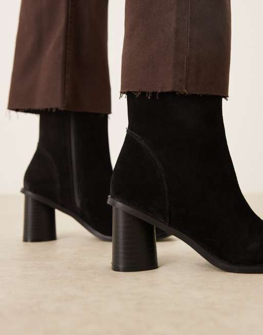ASOS DESIGN - Rex - Stivaletti neri in camoscio con punta arrotondata, 2 di 4