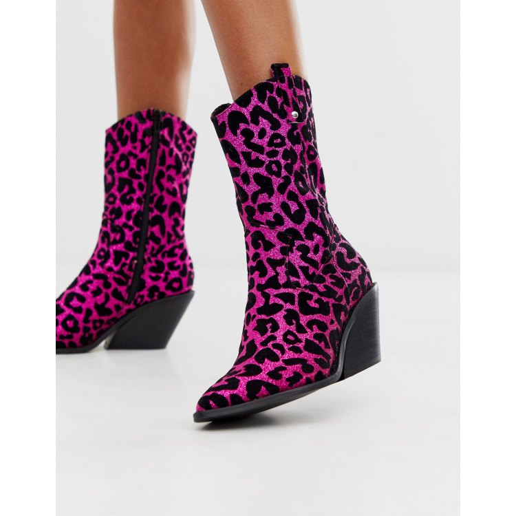 Leopard cheap boots asos