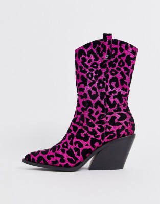 pink leopard boots