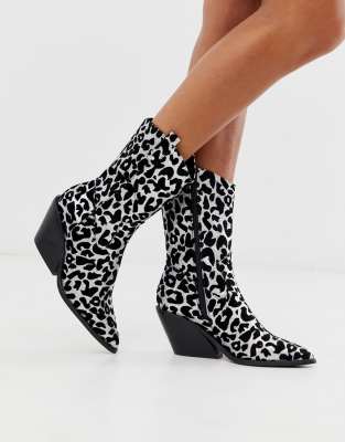 asos leopard boots